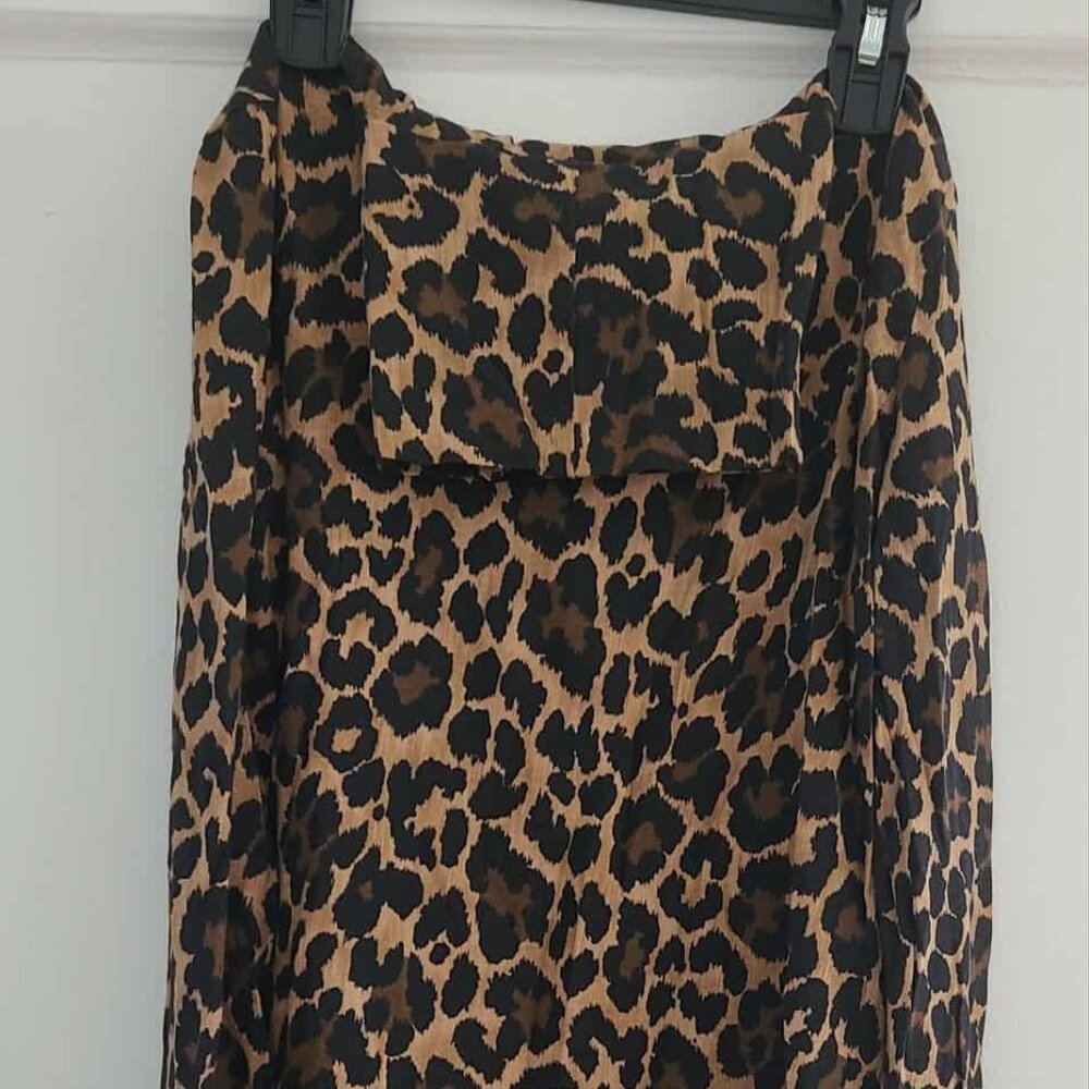 Leopard Print Turtleneck Long sleeves